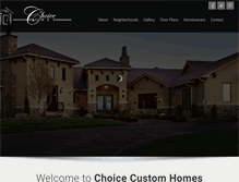 Tablet Screenshot of choicecustomhomes.com